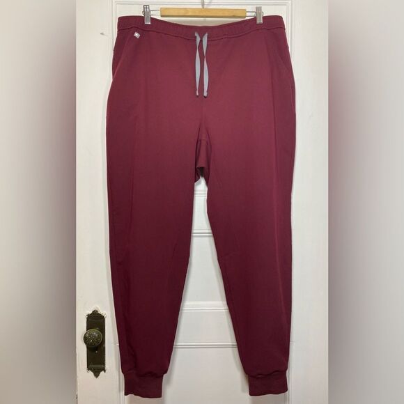Figs | Men’s Tansen Jogger Scrub Pants Drawstring Waist Burgundy Sz XXL - Picture 3 of 16